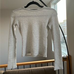 White long sleeve top